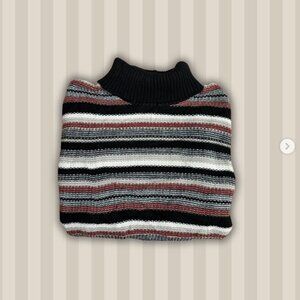 Vintage Striped Knit Sweater Large